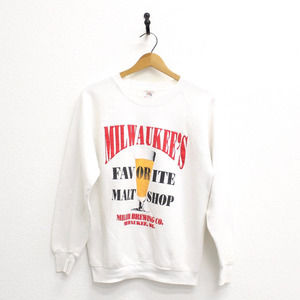 Vintage Milwaukee's Favorite Malt Shop Miller Brewing Sweatshirt Large